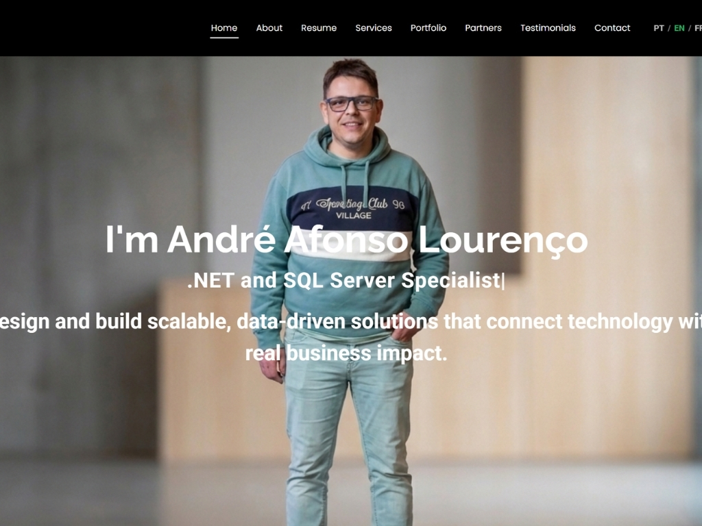 Update of the andreafonsolourenco.pt website in .NET Core